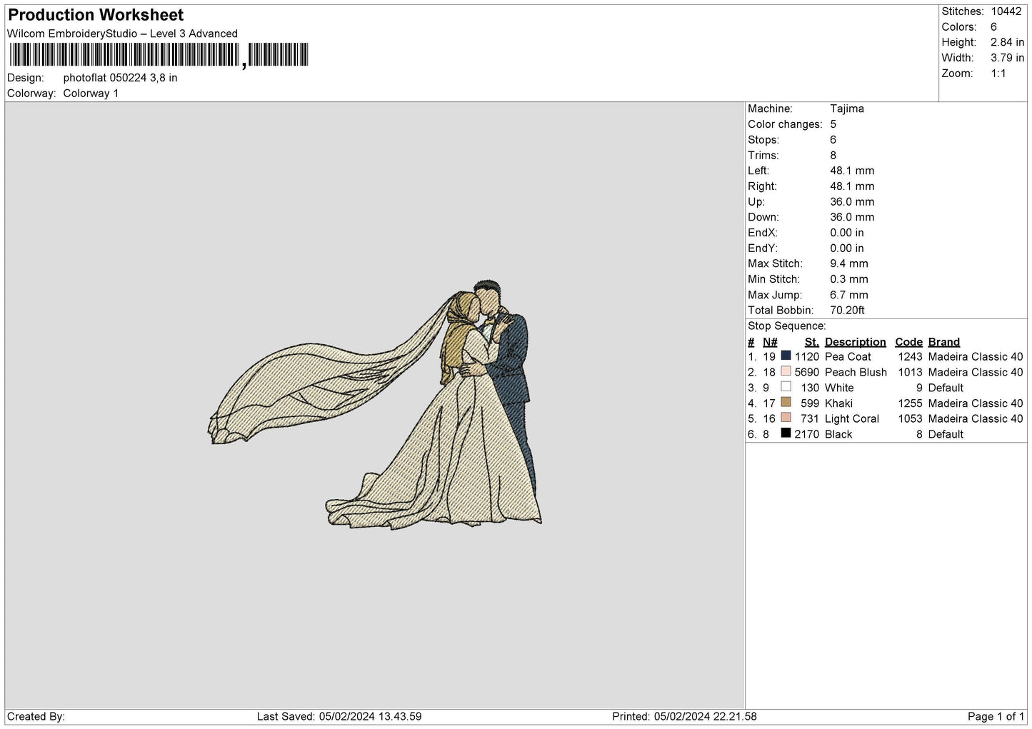 Photoflat 0502 Embroidery File 6 sizes