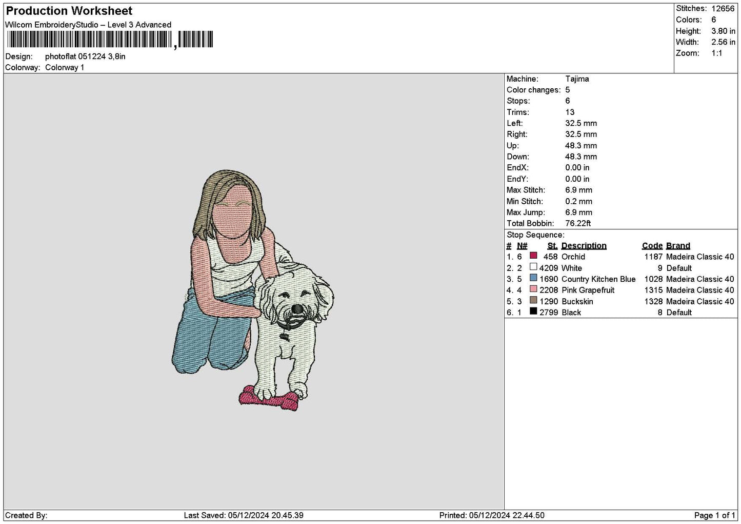 Photoline 0512 Embroidery File 6 sizes