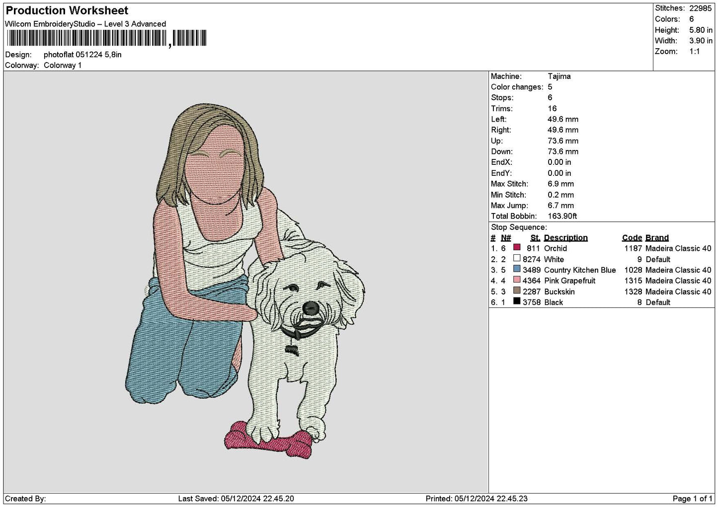 Photoline 0512 Embroidery File 6 sizes