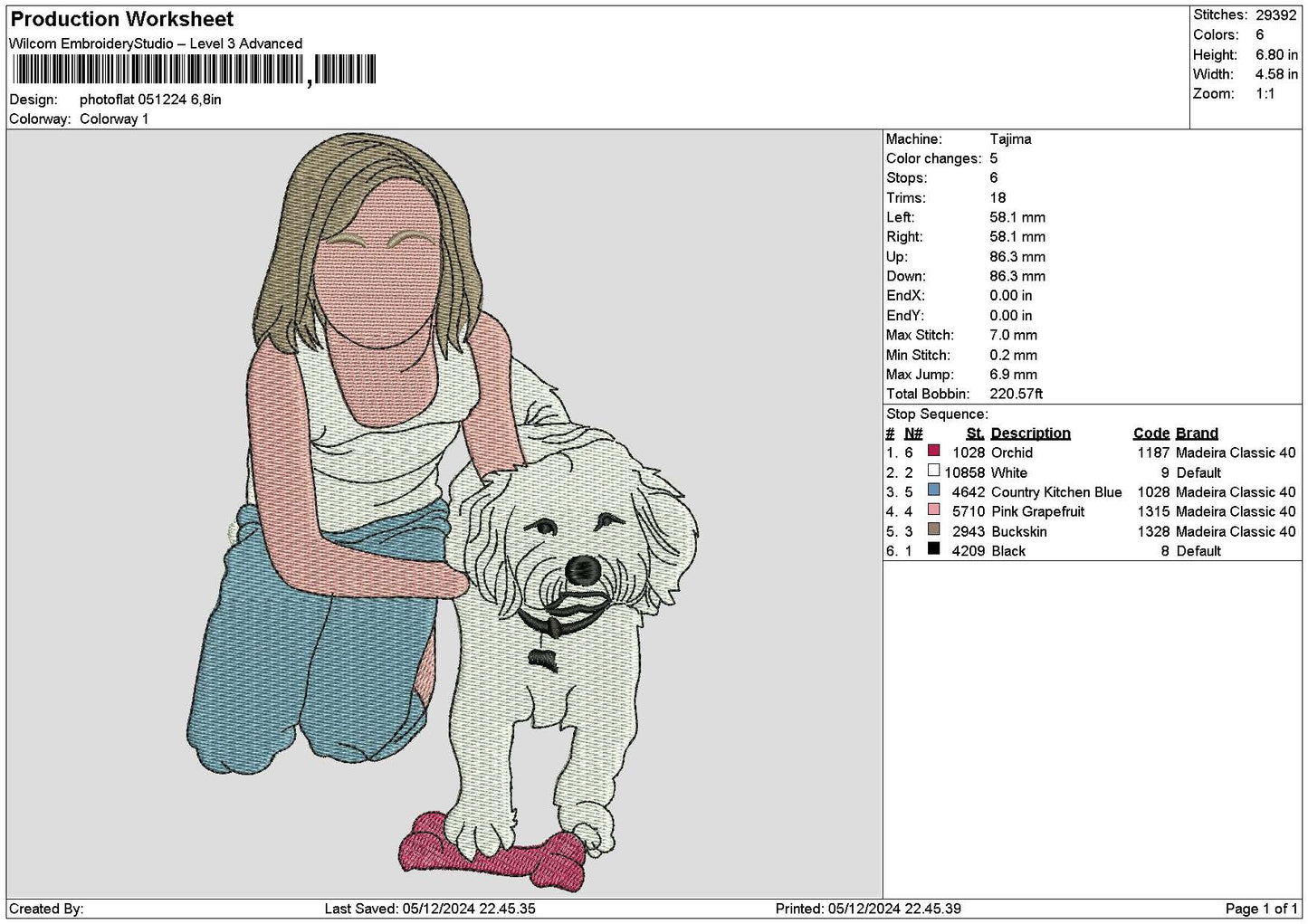 Photoline 0512 Embroidery File 6 sizes