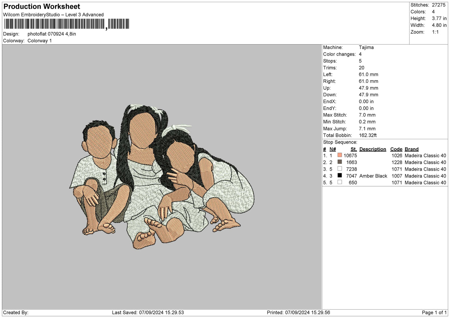 Photoflat 0709 Embroidery File 6 sizes
