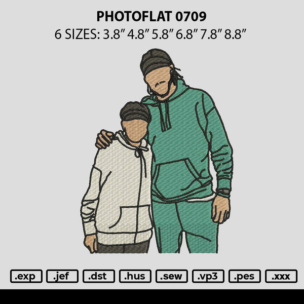 Photoflat 0709 Embroidery File 6 sizes
