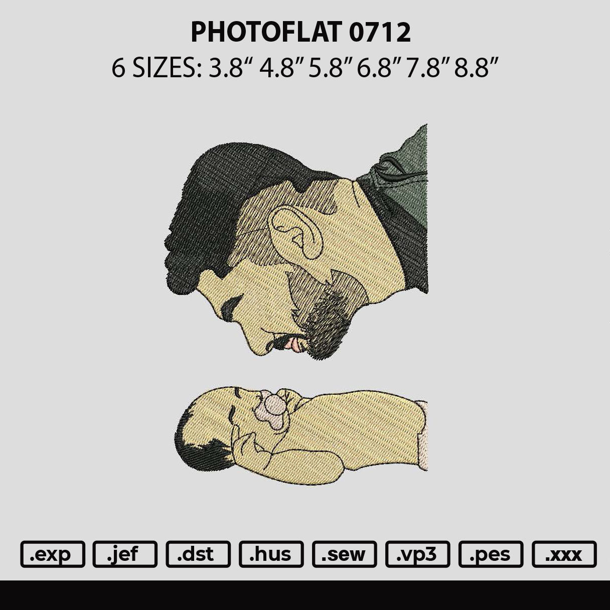 Photoflat 0712 Embroidery File 6 sizes