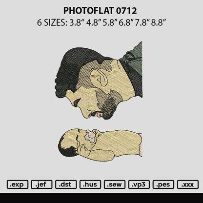 Photoflat 0712 Embroidery File 6 sizes