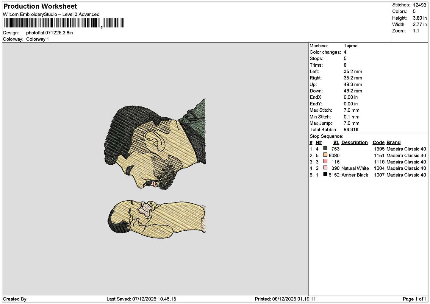 Photoflat 0712 Embroidery File 6 sizes