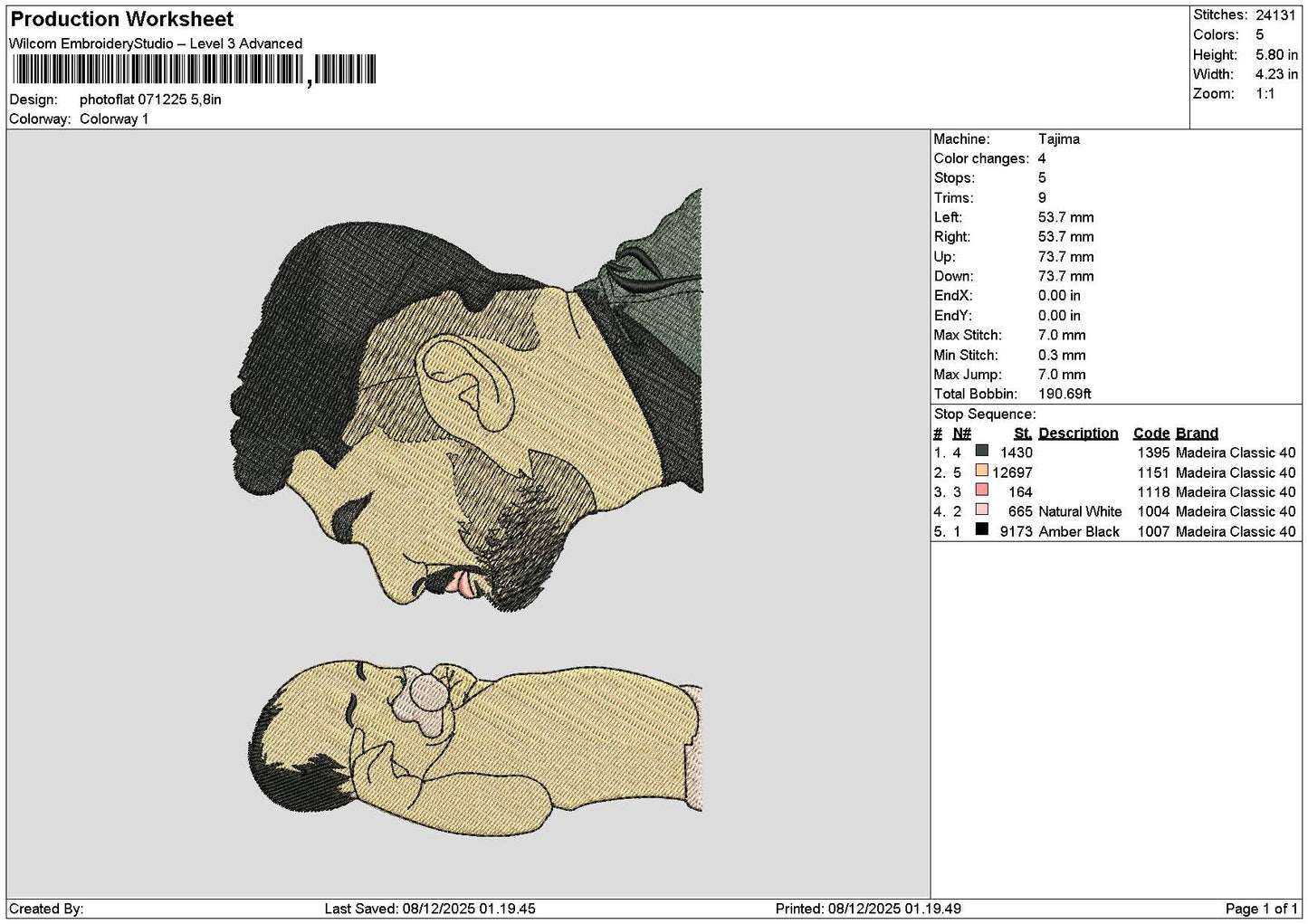 Photoflat 0712 Embroidery File 6 sizes