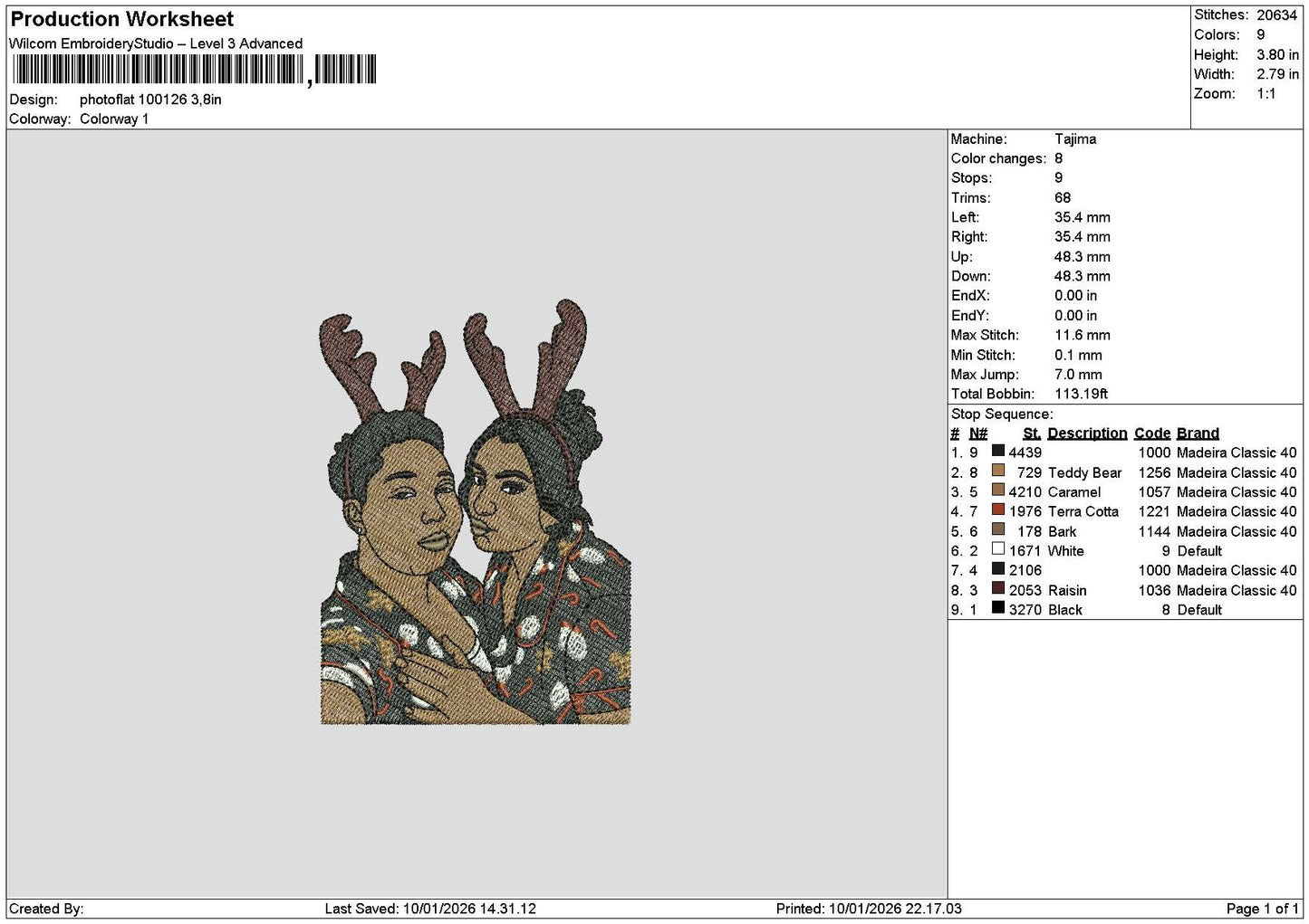 Photoflat 1001 Embroidery File 6 sizes