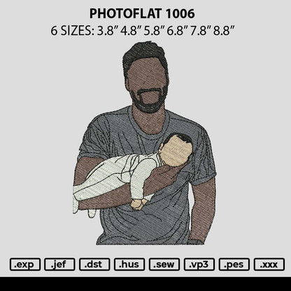 Photoflat 1006 Embroidery File 6 sizes