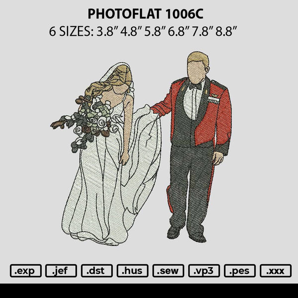 Photoflat 1006c Embroidery File 6 sizes