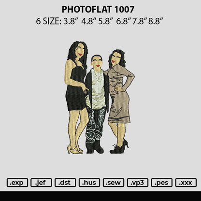 Photoflat 1007 Embroidery File 6 sizes