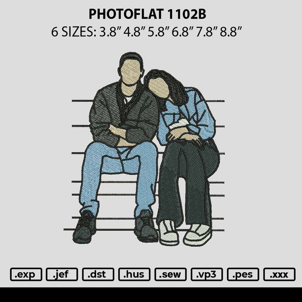 Photoflat 1102b Embroidery File 6 sizes