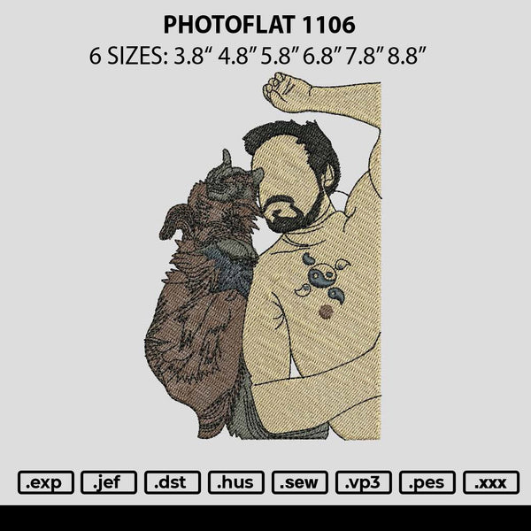 Photoflat 1006b Embroidery File 6 sizes