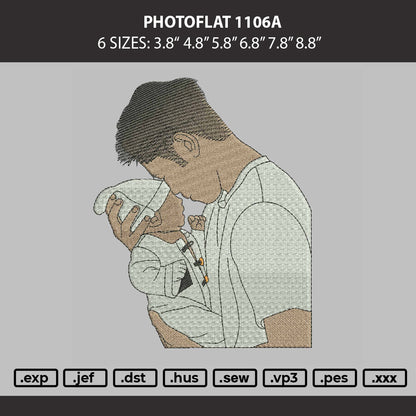 Photoflat 1106a Embroidery Machine Design File 6 sizes