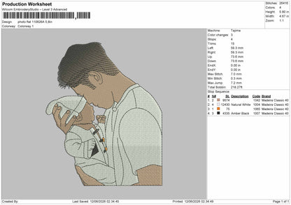 Photoflat 1106a Embroidery Machine Design File 6 sizes