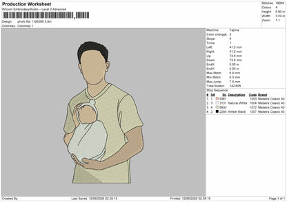 Photoflat 1106b Embroidery Machine Design File 6 sizes