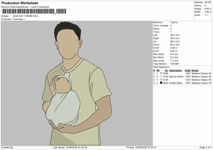 Photoflat 1106b Embroidery Machine Design File 6 sizes