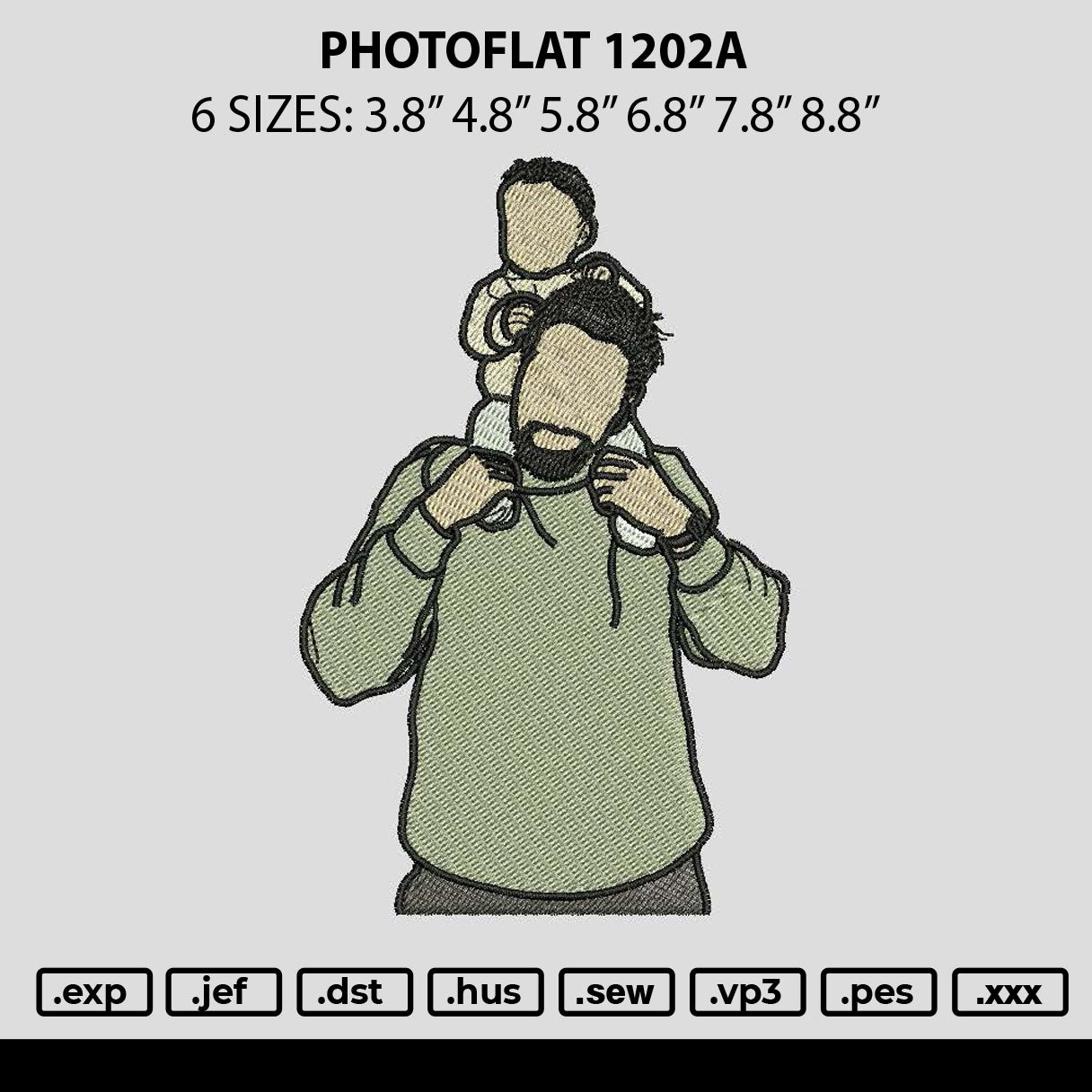 Photoflat 1202b Embroidery File 6 sizes