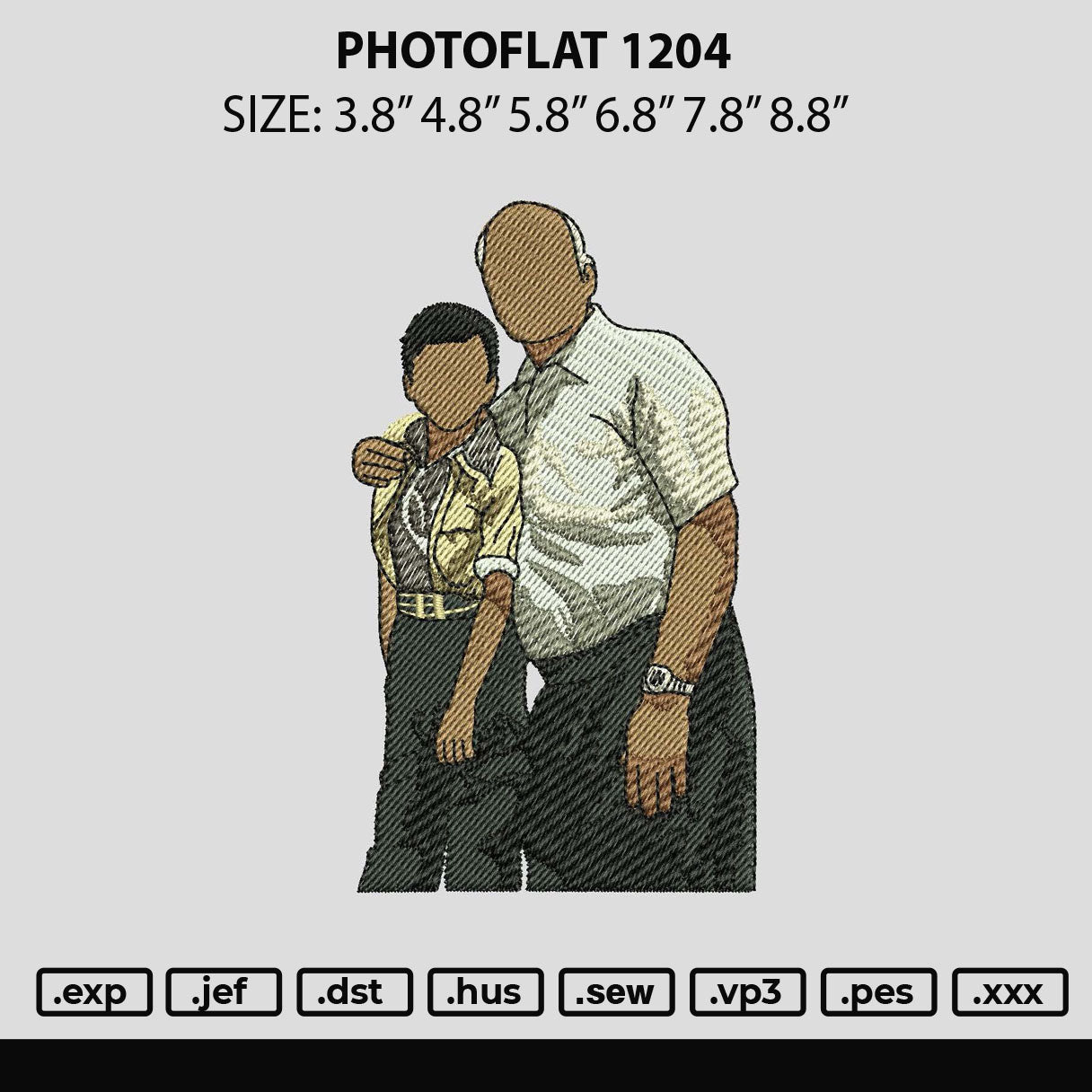 Photoflat 1204 Embroidery File 6 sizes