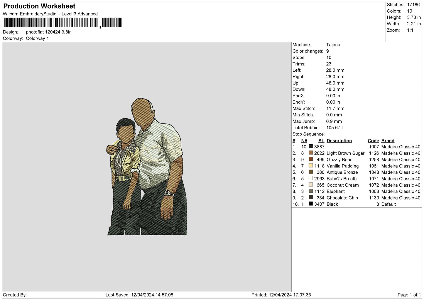 Photoflat 1204 Embroidery File 6 sizes
