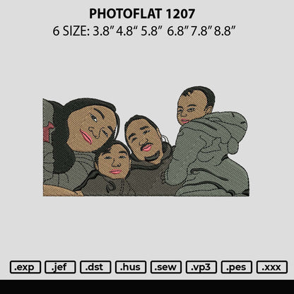 Photoflat 1207 Embroidery File 6 sizes