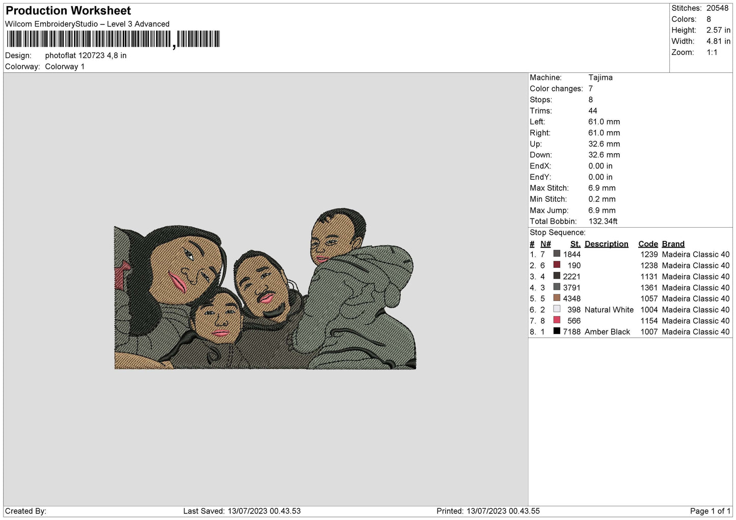 Photoflat 1207 Embroidery File 6 sizes