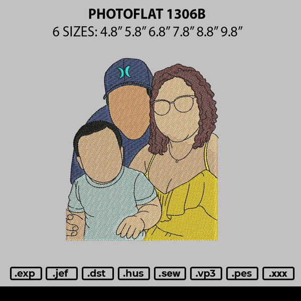Photoflat 1306b Embroidery File 6 sizes