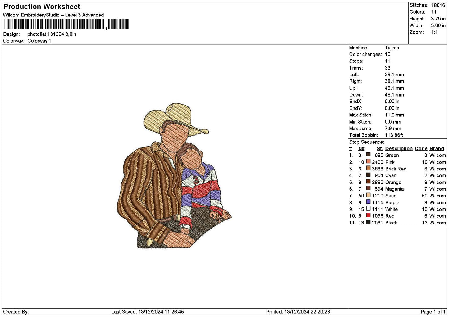 Photoflat 1312a Embroidery File 6 sizes