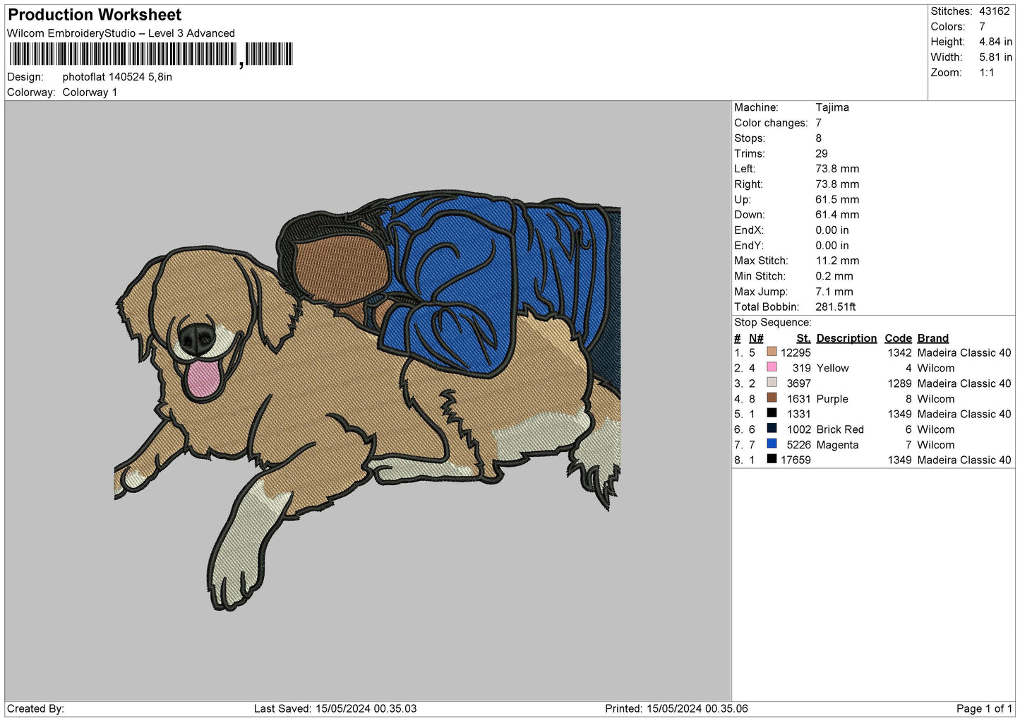Photoflat 1405 Embroidery File 6 sizes