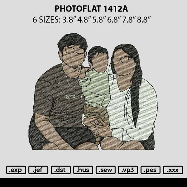 Photoflat 1412a Embroidery File 6 sizes