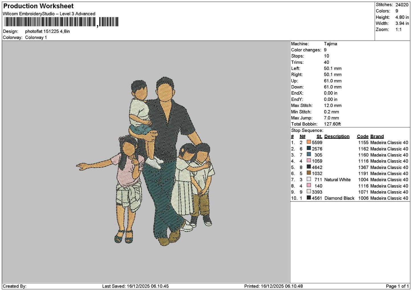 Photoflat 1512 Embroidery File 6 sizes
