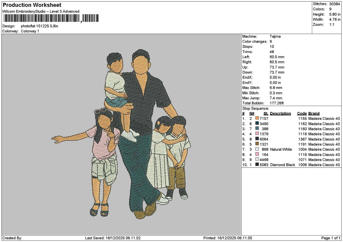 Photoflat 1512 Embroidery File 6 sizes