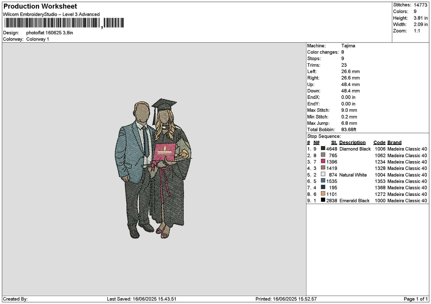 Photoflat 1606 Embroidery File 6 sizes