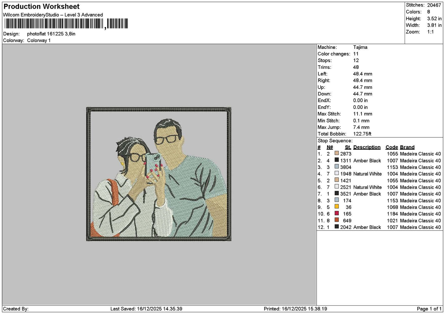 Photoflat 1612 Embroidery File 6 sizes