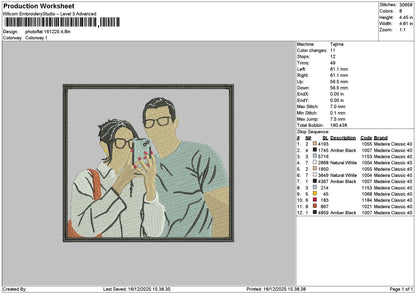 Photoflat 1612 Embroidery File 6 sizes