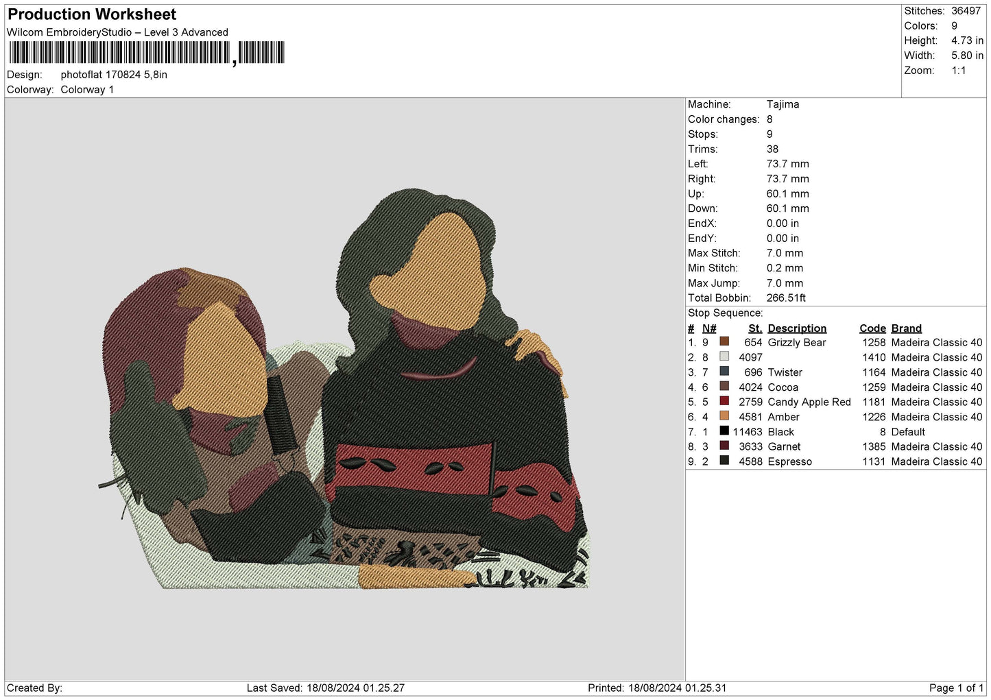 Photoflat 1708 Embroidery File 6 sizes