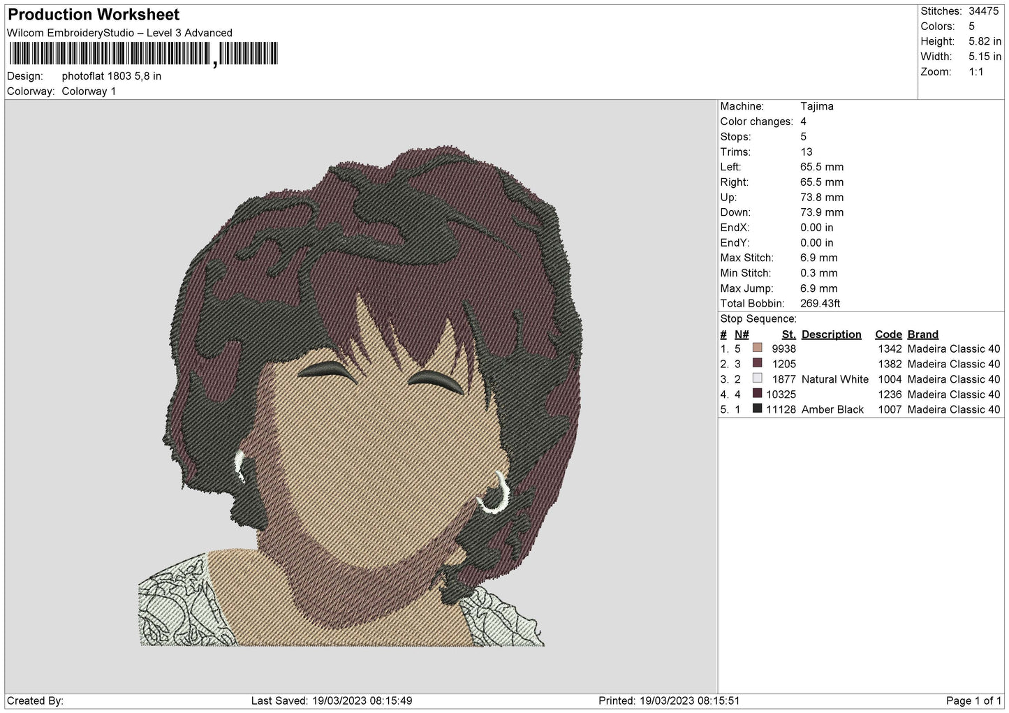 Photoflat 1803 Embroidery File 6 sizes