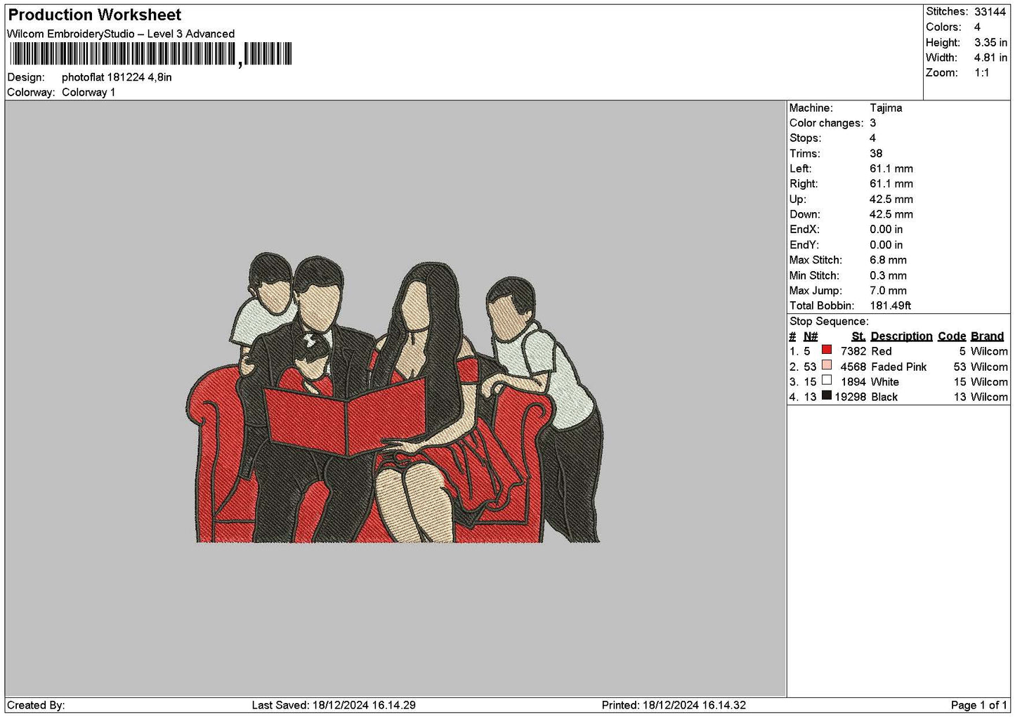 Photoflat 1812 Embroidery File 6 sizes