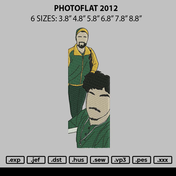 Photoflat 2012 Embroidery File 6 sizes