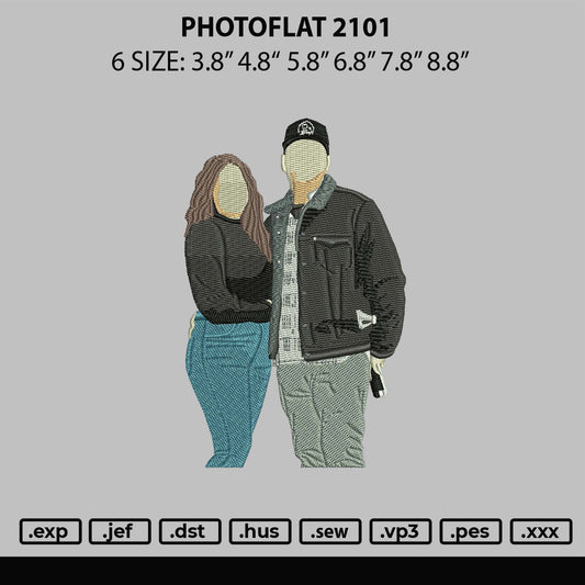 Photoflat 2101 Embroidery File 6 sizes
