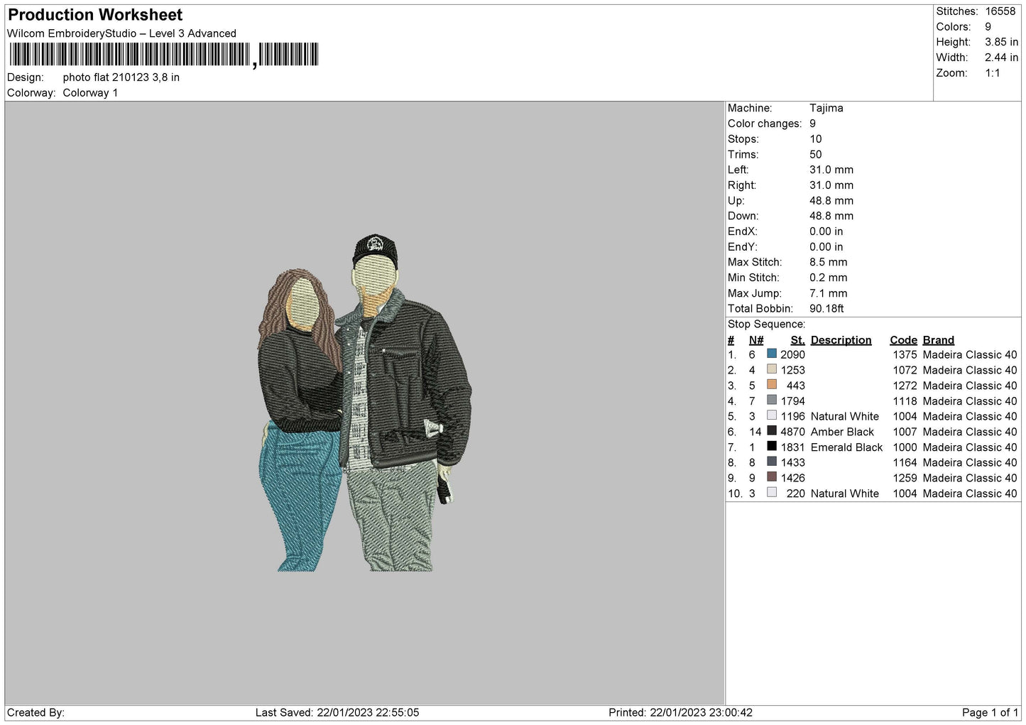 Photoflat 2101 Embroidery File 6 sizes