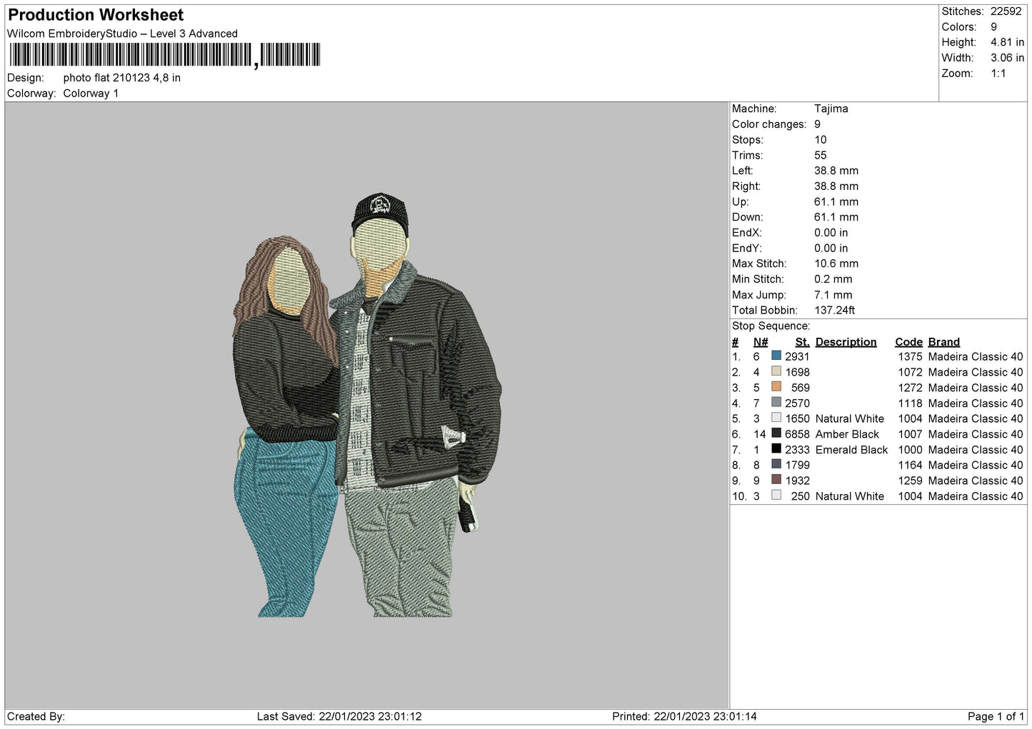 Photoflat 2101 Embroidery File 6 sizes