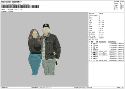 Photoflat 2101 Embroidery File 6 sizes