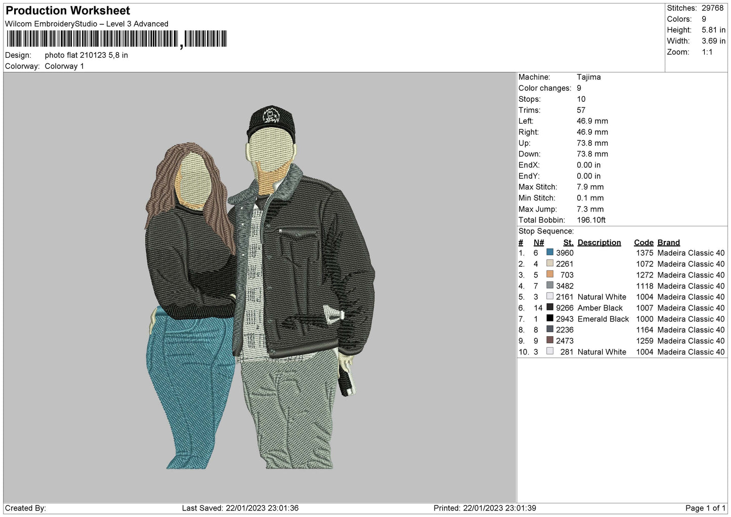 Photoflat 2101 Embroidery File 6 sizes