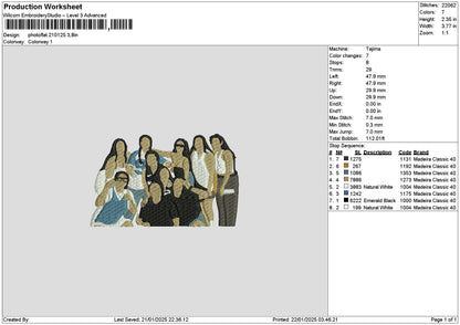 Photoflat 2201 Embroidery File 6 sizes