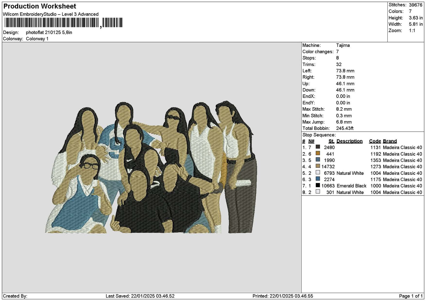 Photoflat 2201 Embroidery File 6 sizes