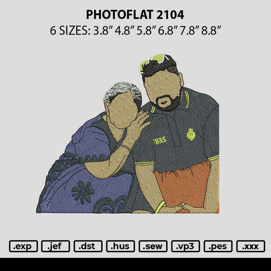 Photoflat 2104 Embroidery File 6 sizes