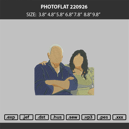 Photoflat 3220926 Embroidery Machine Design File 6 sizes