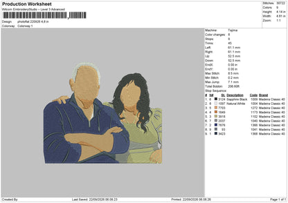 Photoflat 3220926 Embroidery Machine Design File 6 sizes