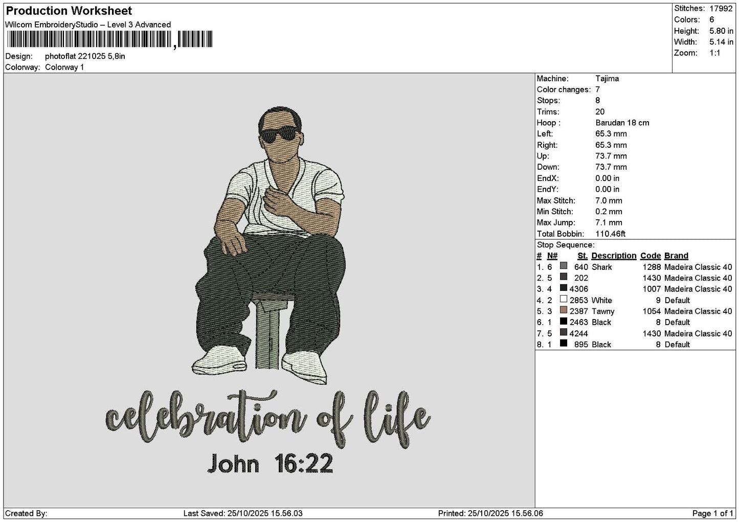 Photoflat 2210 Embroidery File 6 sizes