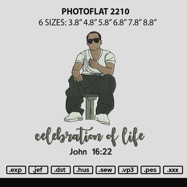 Photoflat 2210 Embroidery File 6 sizes